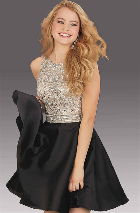 Short Full Skirted Dress With Jewelled Top 0569 Catherines Of Partick