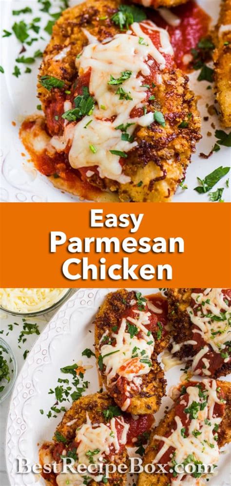 5 boneless chicken breasts, washed & patted dry 1/4 c. Easy Chicken Parmesan Recipe with Panko Bread Crumbs