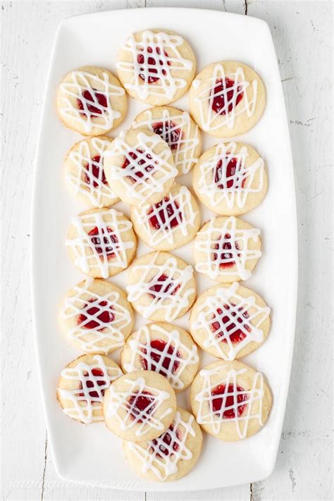 Raspberry Almond Shortbread Thumbprints Saving Room For Dessert