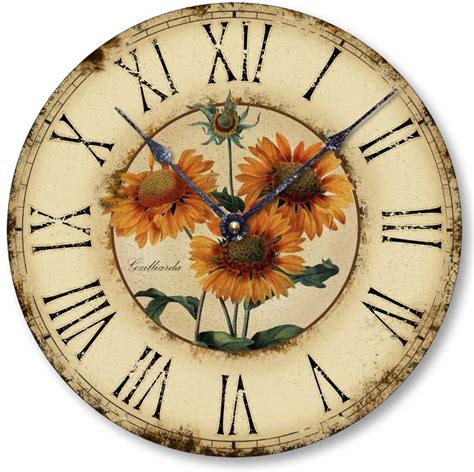 Sunflower Kitchen Clocks For Sunny Home Decor