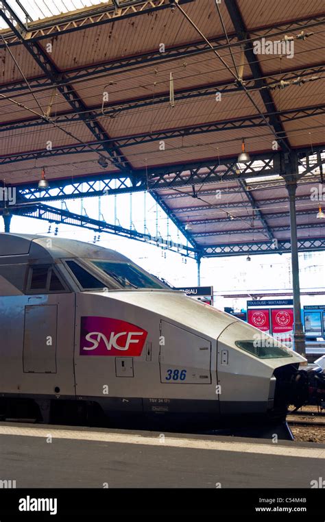 Toulouse France Sncf Tgv Bullet Train In Station Stock Photo