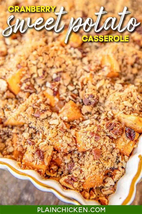 Cranberry Pecan Sweet Potato Casserole Plain Chicken
