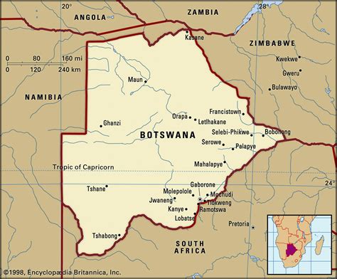 Where Is Botswana On The World Map United States Map