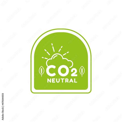 Co2 Carbon Neutral Zero Emission Icon Logo For Climate Change And