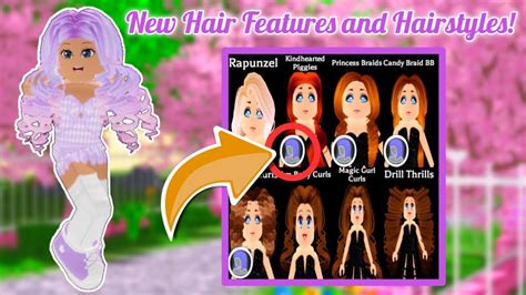 New Hair Features Brand New Hairstyles 💇🏽‍♀️ Royale High Update Youtube