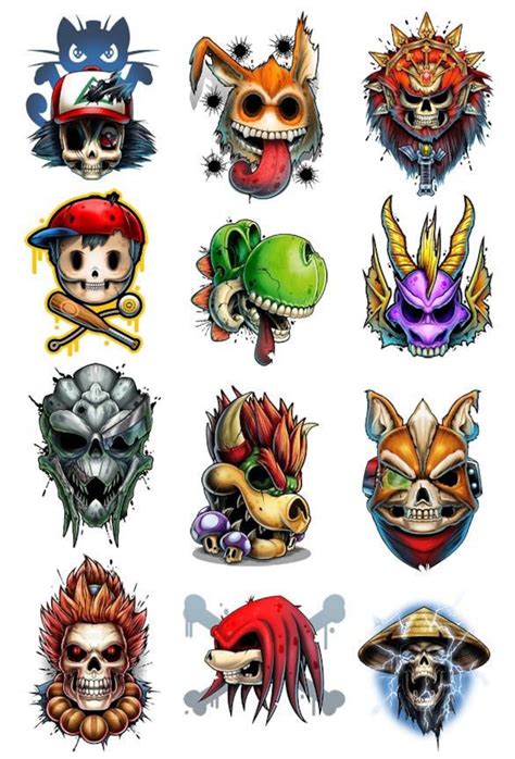 Video Game Stickers Set Of 12 Etsy