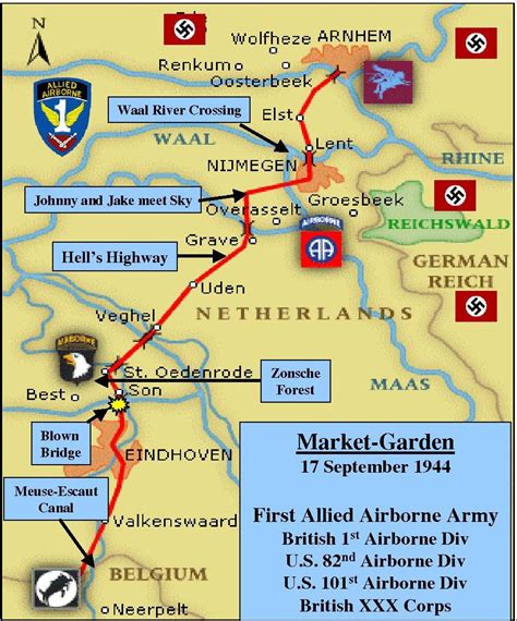 Operation Market Garden Holland September 17 1944 Operation Market Garden Wwii Maps