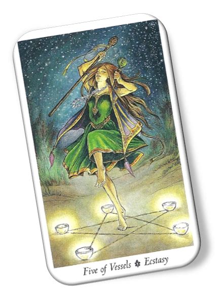 It has 78 watercolour and ink cards, with fully illustrated major arcana and pip cards for the minor arcana. Five of Vessels Wildwood Tarot Card Meanings - Ecstasy | TarotX