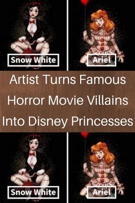 Artist Turns Famous Horror Movie Villains Into Disney Princesses In
