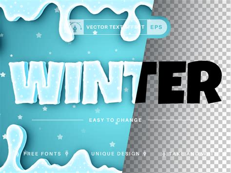 Cold Winter Editable Text Effect Font Style Uplabs