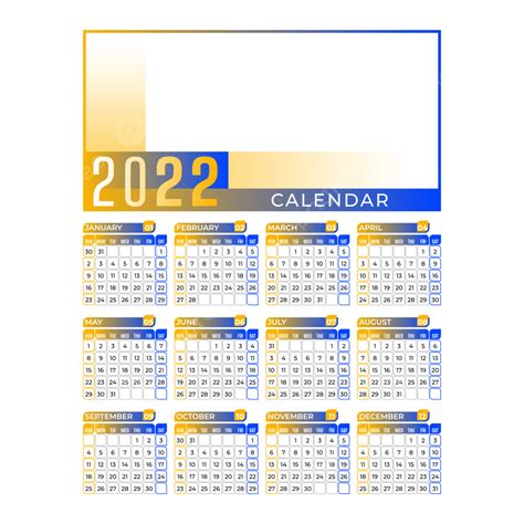 Gambar Kalender Baru 2022 Dengan Bingkai Foto Png Kal