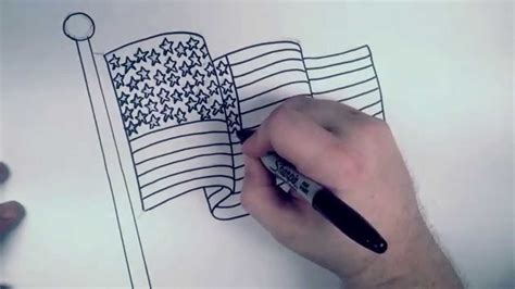 how to draw an american flag rbh youtube