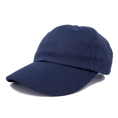 Plain Baseball Cap In Navy Blue Unstructured Clothing