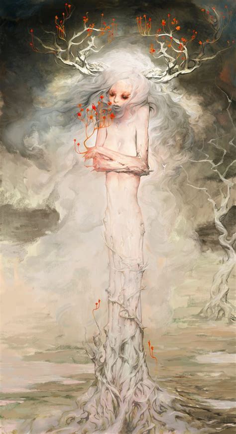 Fantasy Art Image Of A Feminine Tree By Hoooook