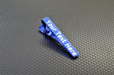 Blue Tie Bar Blue Tie Clip Blue Wedding Groomsmen T Personalized