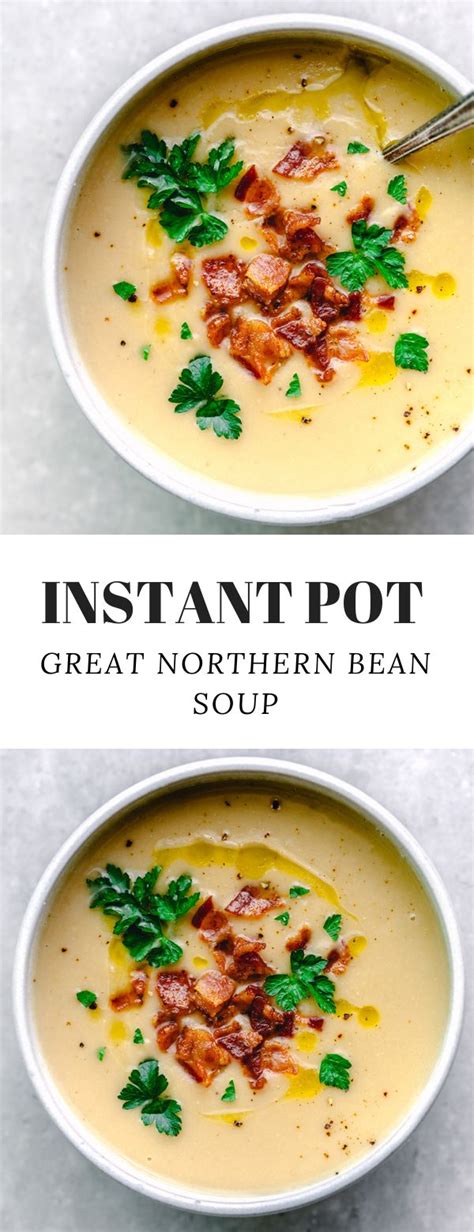 Worcestershire sauce, rosemary, salt, water, diced tomatoes, salt pork and 2 more. This Instant Pot Great Northern Bean Soup is an easy white ...