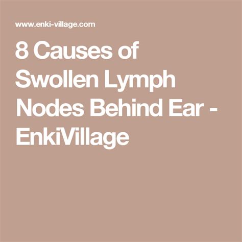 Swollen Lymph Nodes Under The Ear Considered