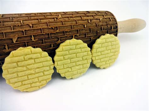 Brick Wall Embossing Rolling Pin Laser Engraved Rolling Pin Etsy
