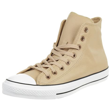 Converse Ctas Hi Sneaker Chuck Unisex Leder Beige 165190c Sneaker Damen