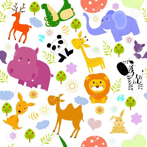 Cute Cartoon Animal Wallpapers On Wallpaperdog