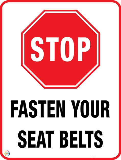 stop fasten your seat belts sign k2k signs australia