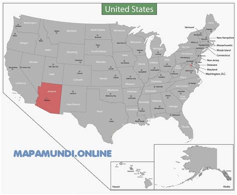 Mapa De Arizona Con Nombres