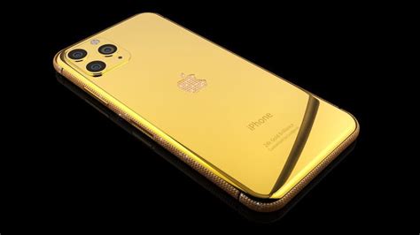 24k Gold Iphone 11 Pro With Crystal Logobezel 58 Goldgenie