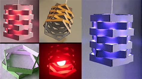 A Beautiful Lamp From Cardboard Diy Craft Youtube