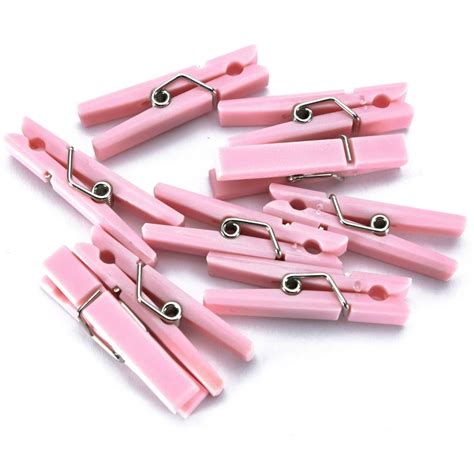 Way To Celebrate Plastic Mini Clothes Pins For Party Pink 20 Ct