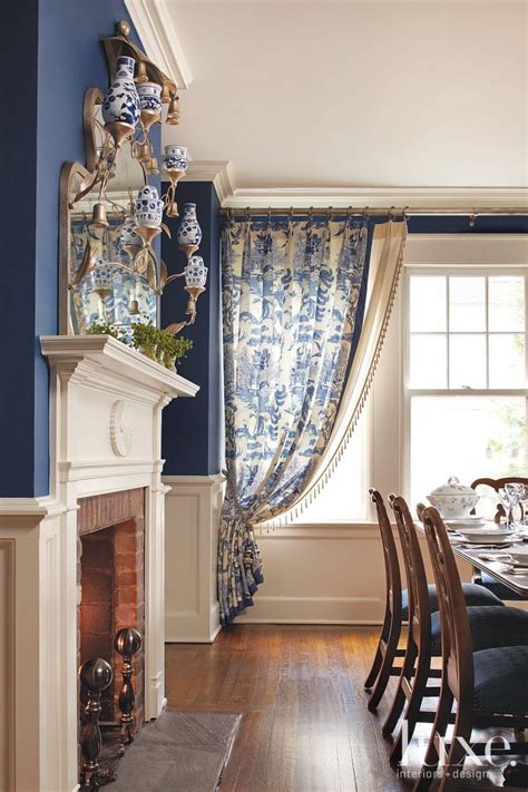Since most people buy curtains online, it is vital to. Traditional Blue Dining Room With Wainscoting | Dining ...