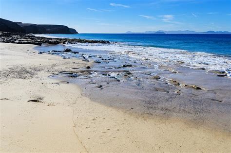 Playa De La Cera Papagayo Lanzarote Canary Islands Spain Stock