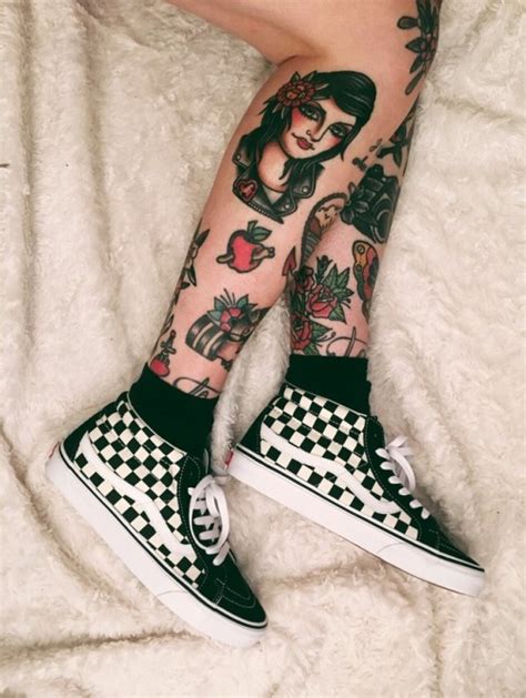 Rosey Jones Tattoo Blog Ddlg Body Modifications Leg Tattoos Checkerboard Gurl Jones
