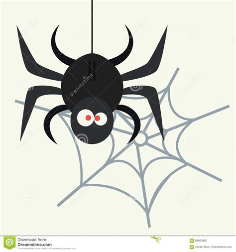 Spider Silhouette Arachnid Fear Graphic Flat Scary Animal