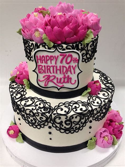2 Tier Ruth Stacked Buttercream Birthday Cake Buttercream Birthday