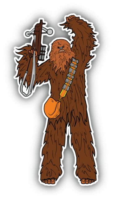 Star Wars Cartoon Chewbacca Sticker Bumper Decal Sizes Ebay