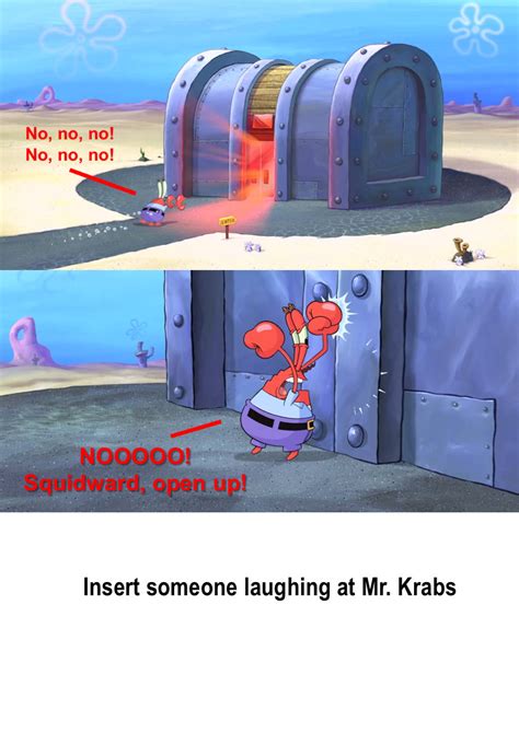 Laughing At Mr Krabs Meme By Darkmoonanimation On Deviantart
