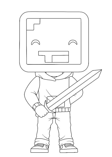 Dream Smp 3 Coloring Page Free Printable Coloring Pages For Kids