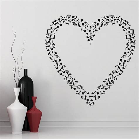 Check spelling or type a new query. Love Heart Wall Sticker Music Notes Wall Decal Girls ...