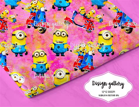 Minions Digital Papers Seamless Patterns Etsy
