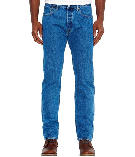 Levis Mens 501 Original Straight Leg Jeans Blue 46w X 32l Ebay