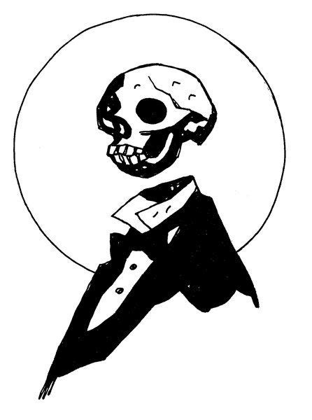 Fancy Skull Hellboy Tattoo Mike Mignola Art Sketch Inspiration Comic