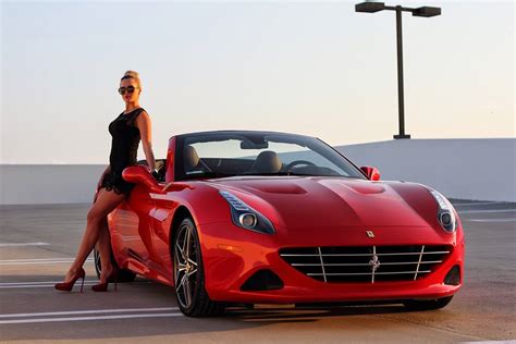 Ferrari California T And Sexy Blonde Create Modern Pinup Hot Sex Picture