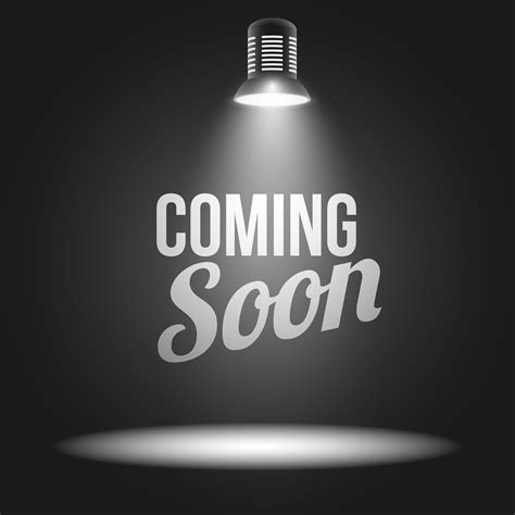 Coming Soon Message Illuminated With Light Projector 429651 Vector Art