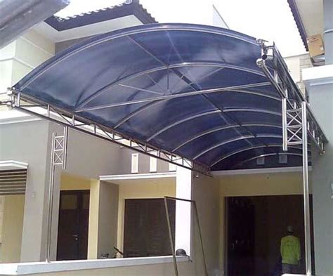 Kemudian, atap kanopinya menggunakan material membrane. Ide Desain Rumah dengan Kanopi Besi, Stainless, atau Baja ...