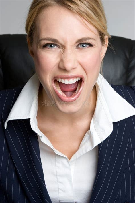 Yelling Business Woman Stock Image Image Of Girls Portrait 8427505