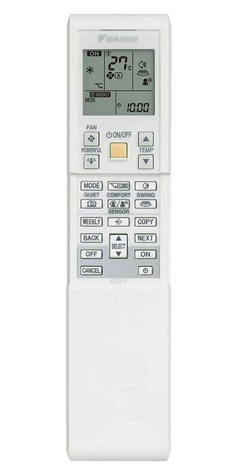 Arc A Daikin Remote Control Manual