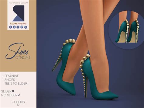 Sims 4 Af Shoes N030 At Redheadsims Sims 4 Cc Shoes Sims 4 Sims