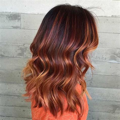 Copper Balayage Hair Ideas