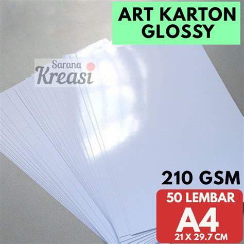Jual Kertas Art Paper Karton Glossy Gr A Lembar Shopee Indonesia