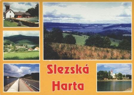 Nádrží prochází historická zemská hranice moravy a slezska. 3. Slezská Harta - Filokartie, pohlednice místopis, aukce ...